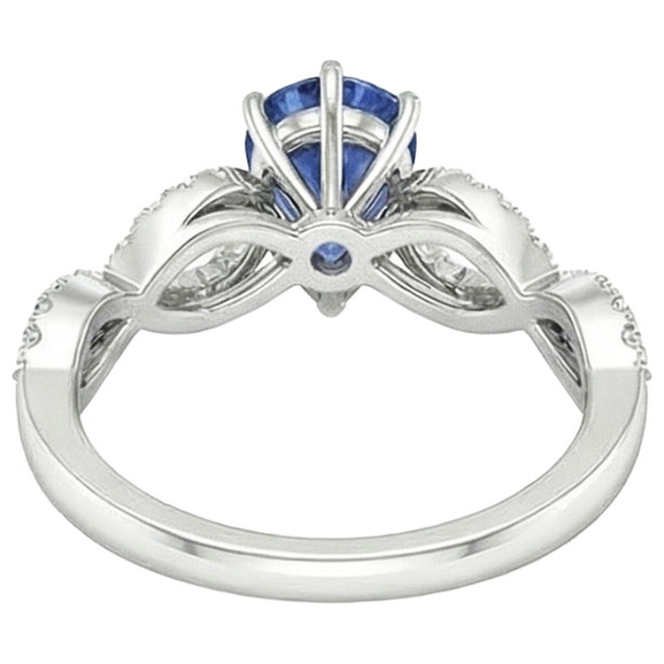 naturel pear diamant 3.50carats bague angle de côté