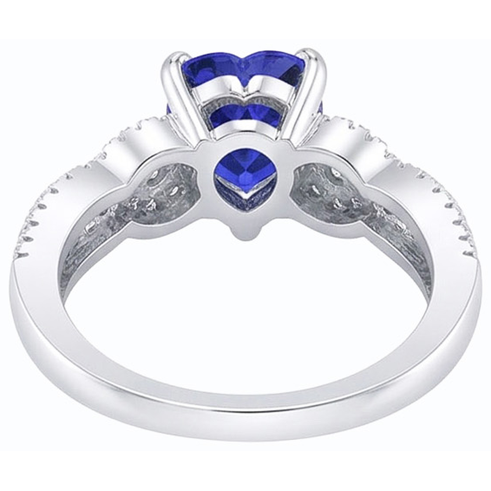 naturel round diamant 3carats bague sur blanc