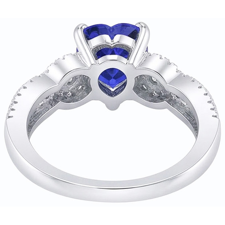 naturel round diamant 3carats bague sur blanc