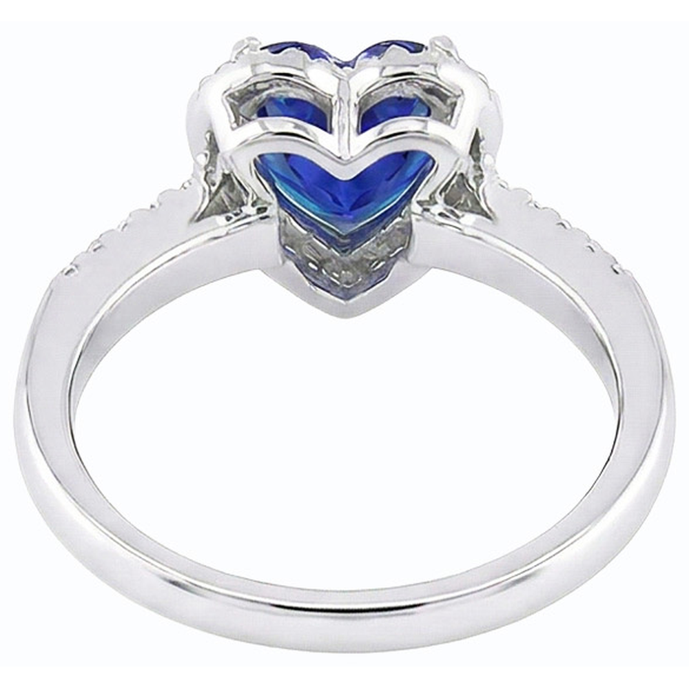 naturel heart diamant 3.50carats bague détail rapproché