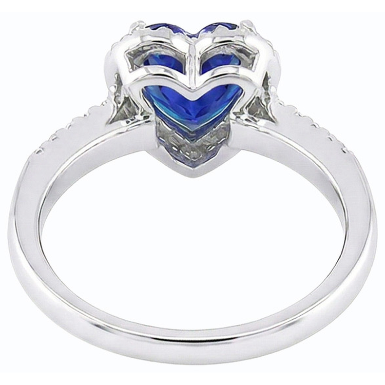 naturel heart diamant 3.50carats bague détail rapproché