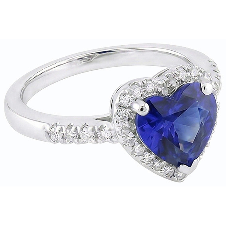 naturel heart diamant 3.50carats bague vue de dessus