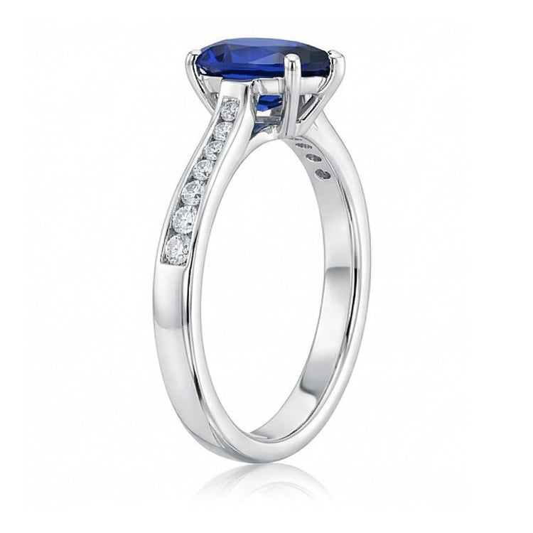 Bijoux en pierres précieuses Bague de Fiançailles Poire Saphir Bleu 2 Carats