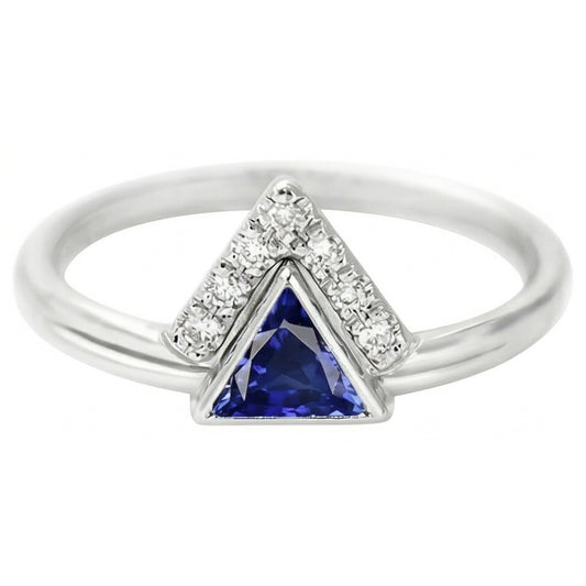 Bijoux en pierres précieuses Bague en saphir de Ceylan de mille milliards de diamants 1 carat