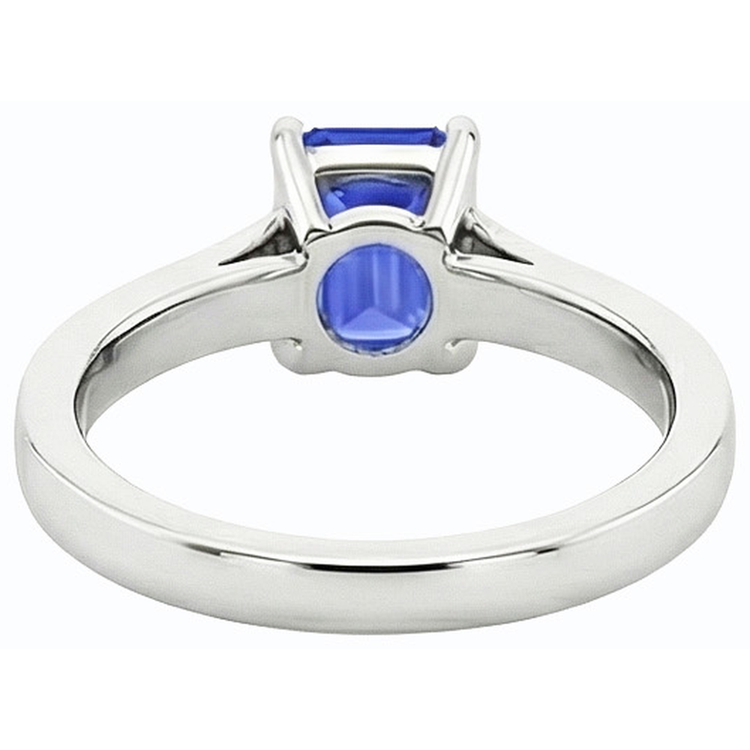 Bijoux en pierres précieuses Bague en saphir de Ceylan sertie de diamants 2 carats
