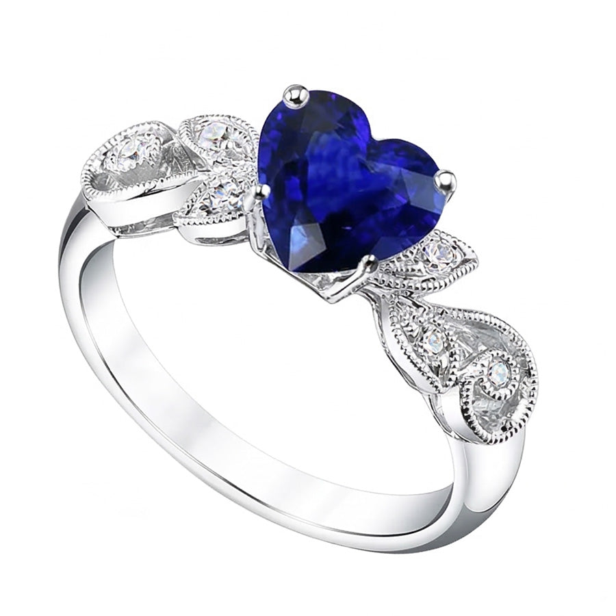 naturel round diamant 2.25carats bague vue de profil