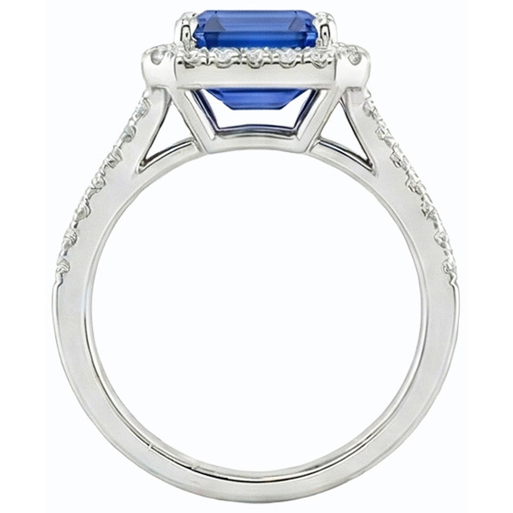naturel diamant 4.50carats bague angle de côté