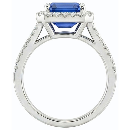 naturel diamant 4.50carats bague angle de côté