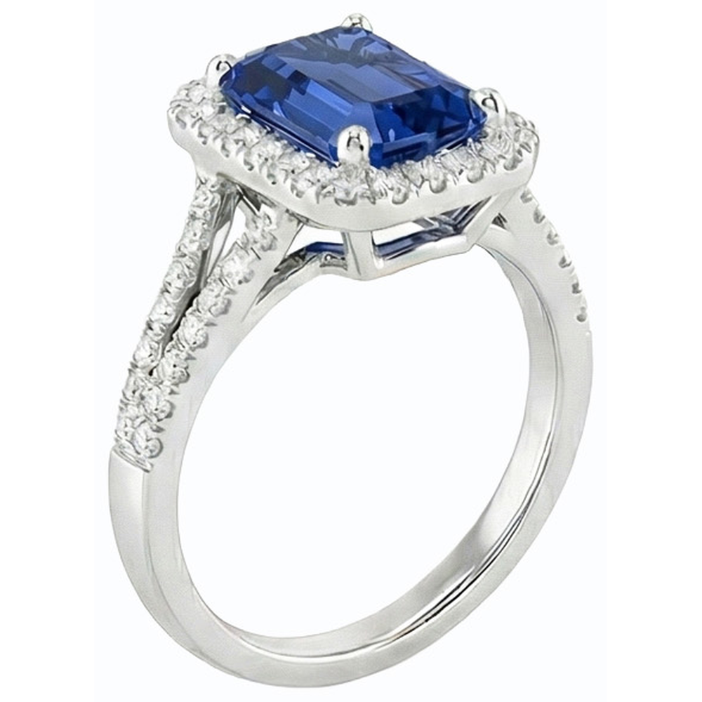 naturel diamant 4.50carats bague vue de profil
