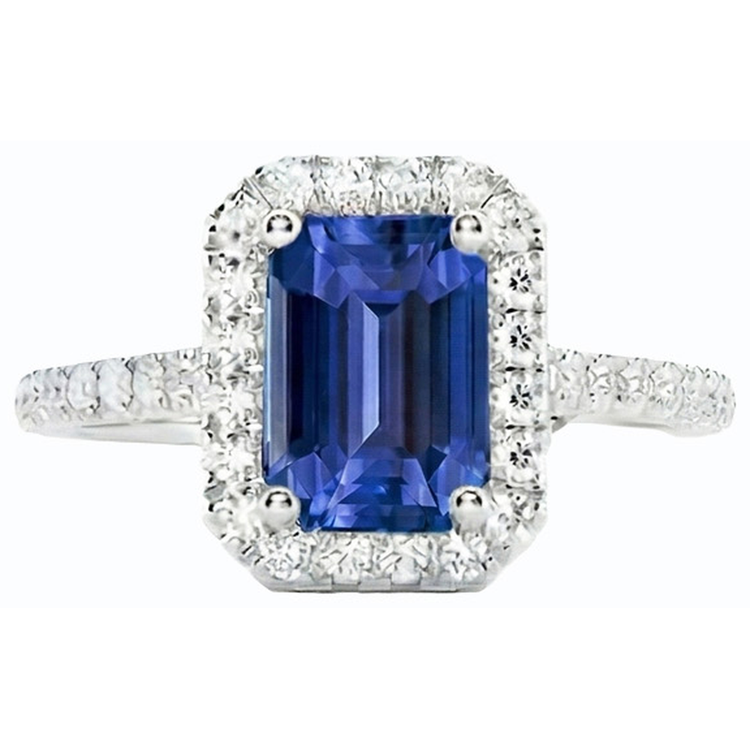 naturel diamant 4.50carats bague sur blanc