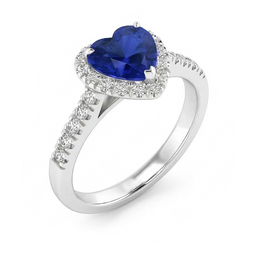 naturel round diamant 3.50carats bague vue de profil