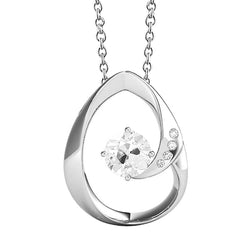 Bijoux pendentif Réel diamant rond