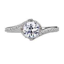 Bijoux pour dames Vieux mineur Véritable Diamond Ring Tension Style 4 Carats