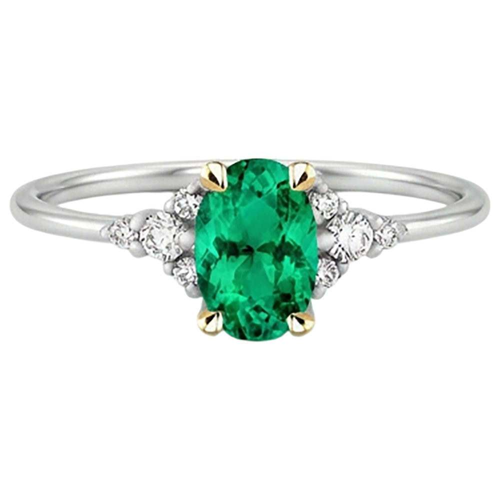 Sophistiqué Bague avec Gemme 2 carats – vue de face