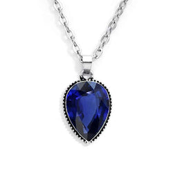 Bleu Larme Forme Saphir Homme Pendentif