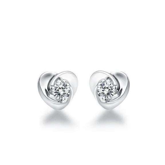 Boucle D'Oreille En Forme De Réel Diamant Rond 1 Carat En Or Bijoux Fins
