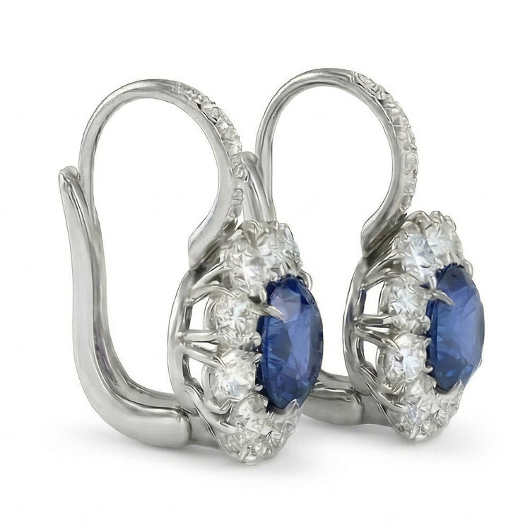 naturel diamant 5carats boucle d'oreille angle de côté