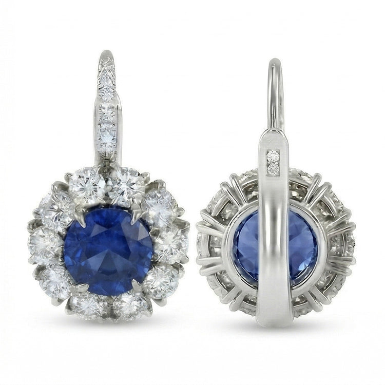 naturel diamant 5carats boucle d'oreille détail rapproché