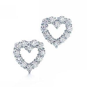 Boucle D'oreille A Cœur Ouvert Avec Réel Diamants Ronds De 2.4 Ct