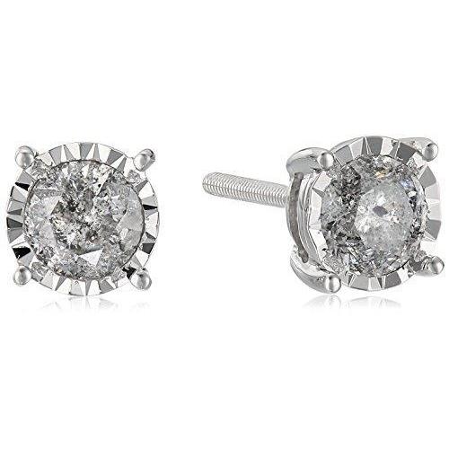 Boucle D'oreille De Montage Réel Diamant Solitaire Rond 1,20 Carats Taille Diamant