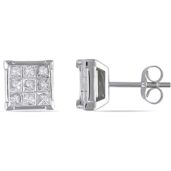 Boucle D'oreille En Naturel Diamant Taille Brillant De 2.7 Ct