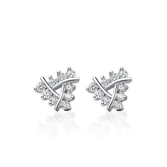 Boucle D'oreille En Or Blanc 14K Avec Réel Diamant Rond De 1.80 Ct Pour Femme