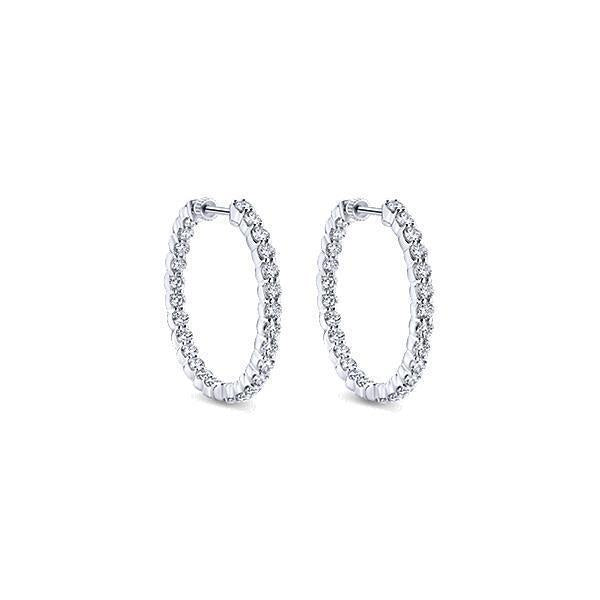 Boucle D'oreille En Or Blanc 2,70 Carats De Magnifiques Naturel Diamants Ronds Pour Femme