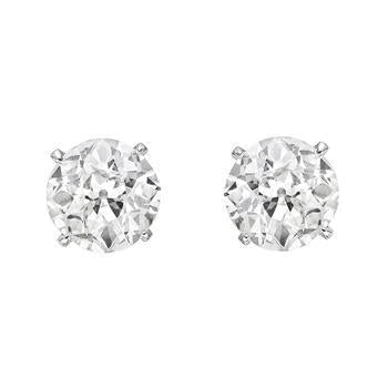 Boucle D'oreille En Réel Diamant Vieux Mineur 1.60 Ct. Or Blanc 14K