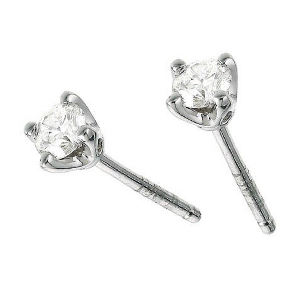 Boucle D'oreille Réel Diamant Coupe Ronde 1 Carat En Or Blanc 14K Nouveau
