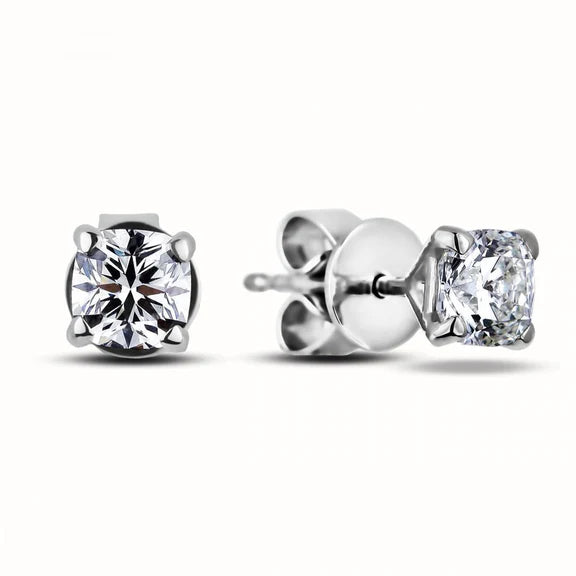 Boucle D'oreille Réel Diamant Taille Coussin 1 Carat
