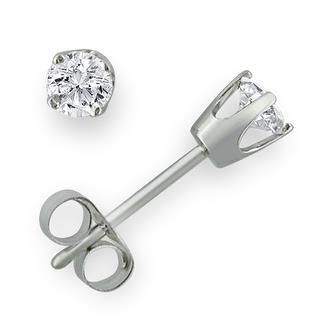 Boucle D'oreille Solitaire Réel Diamant Rond 1 Carat Femme Bijoux