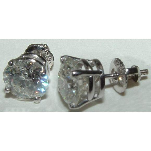 Boucle D'oreille Véritable Diamant Gros Diamants 5.02 Carats Boucle D'oreille Diamant Platine