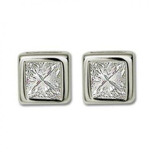 Boucle D'oreille Véritable Diamant Taille Princesse 2 Ct. Bijoux