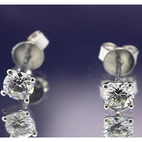 Boucle d'Oreille Martini Authentique Diamant 1 Carat Or Blanc 14K