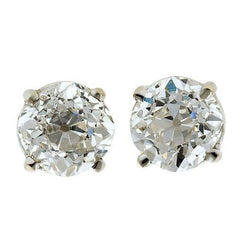 Boucles D'Oreilles Clous D'Oreilles Réel Diamant Taille Mineur 4 Carats