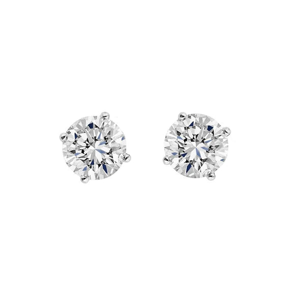 Boucles D'Oreilles Dames En Or Blanc 14K 2.00 Carats Et Réel Diamants Neufs