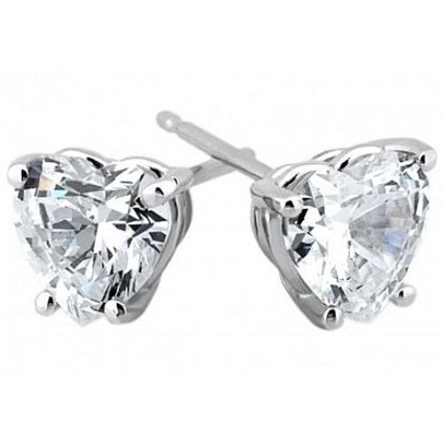 Boucles D'Oreilles En Or Blanc 14K Pour Femmes Avec Véritable Diamants Et Diamants. Bijoux 5 Ct
