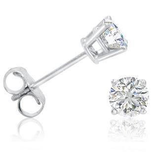 Boucles D'Oreilles En Or Blanc 2.20 Ct Véritable Diamants