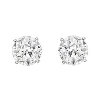 Boucles D'Oreilles Femme 2.50 Ct Ancienne Mine Cut Véritable Diamants Or Blanc