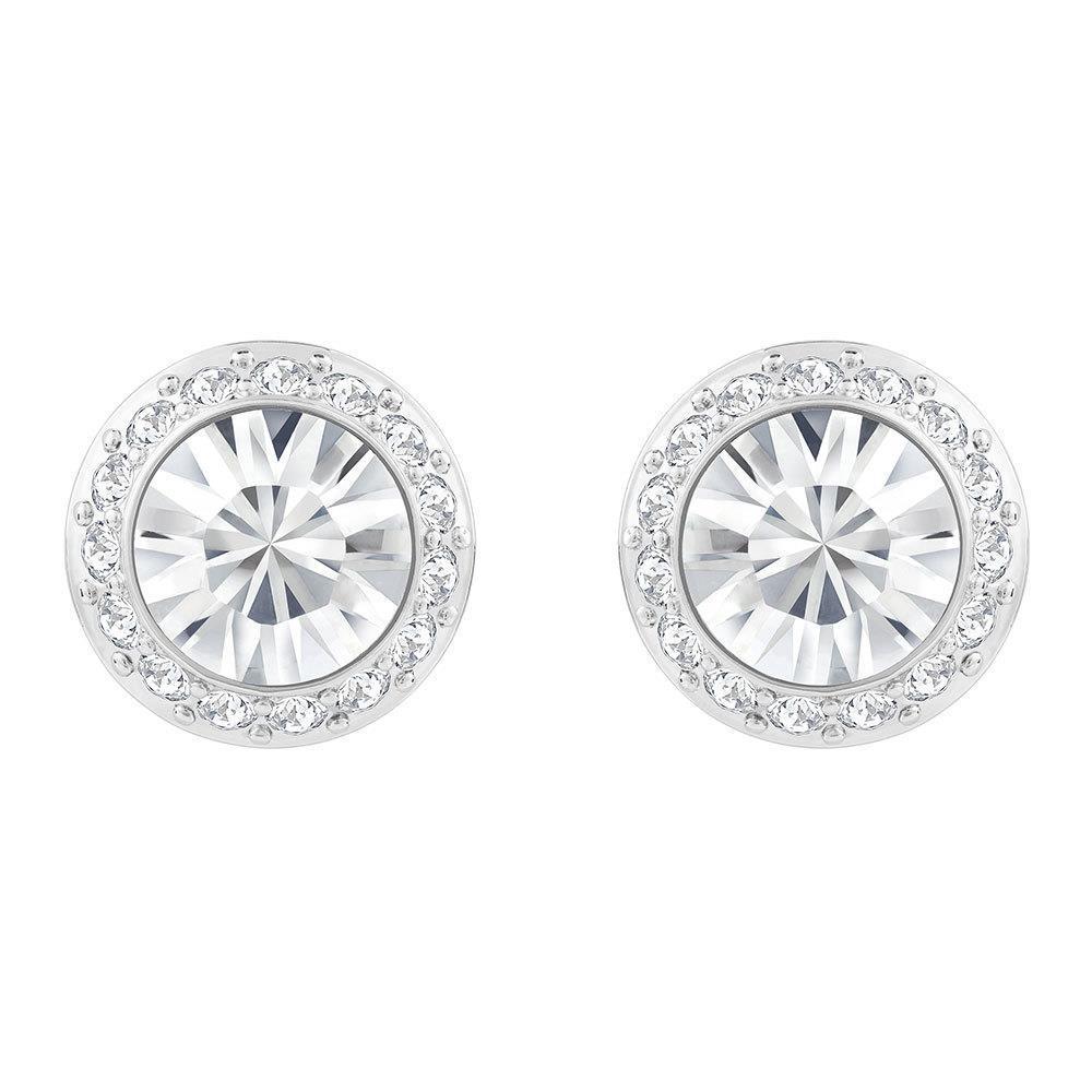 Boucles D'Oreilles Halo De Véritable Diamants Ronds Etincelants De 3.3 Carats En Or Blanc 14K