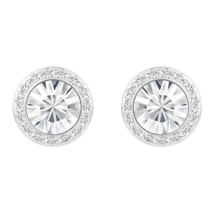 Boucles D'Oreilles Halo De Véritable Diamants Ronds Etincelants De 3.3 Carats En Or Blanc 14K