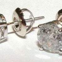 Boucles D'Oreilles Naturel Diamant 1.80 Carats Nouvel Or Blanc 14K