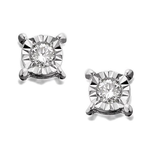 Boucles D'Oreilles Naturel Diamants Taille Ronde Lady Studs 1,70 Ct Montage Taille Diamant Brillant