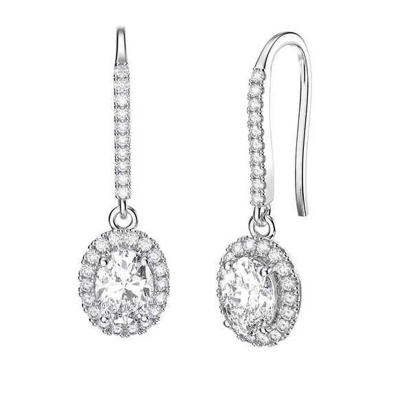 Boucles D'Oreilles Pendantes Pour Femmes 5.40 Carats Réel Diamanten Or Blanc 14K