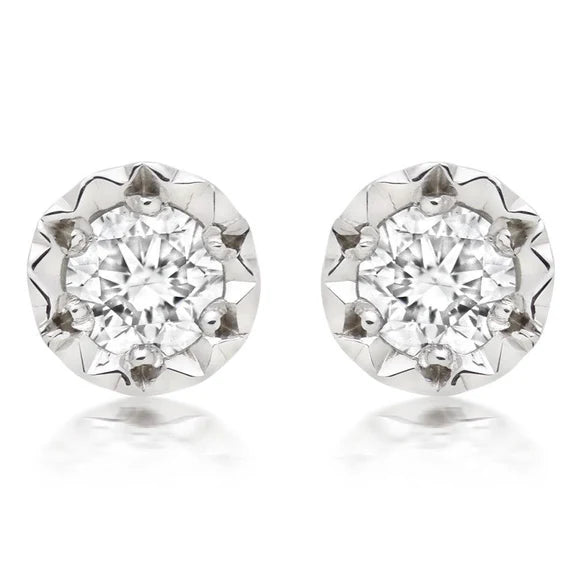 Boucles D'Oreilles Pour Dames Réel Diamants Taille Brillant De 2.00 Ct En Or Blanc 14K