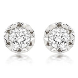 Boucles D'Oreilles Pour Dames Réel Diamants Taille Brillant De 2.00 Ct En Or Blanc 14K