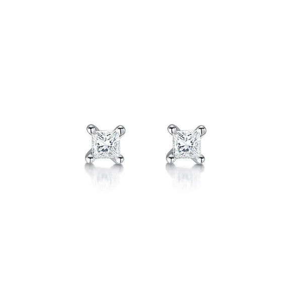 Boucles D'Oreilles Pour Dames Serties De Réel Diamants Ronds 2.20 Cts Een Or Blanc