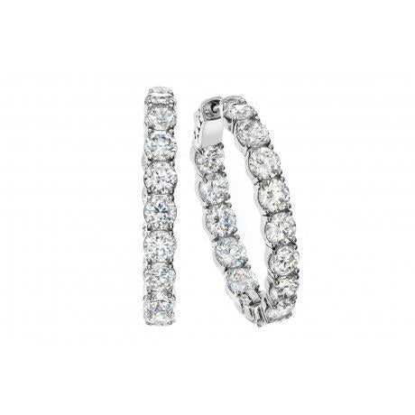 Boucles D'Oreilles Pour Femmes En Or 14K Avec Réel Diamants Etincelants De 3,90 Carats De Taille Ronde
