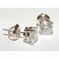 Boucles D'Oreilles Réel Diamant 1.80 Carats Platine F Vs1