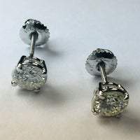 Boucles D'Oreilles Réel Diamant Rond 1.60 Carats